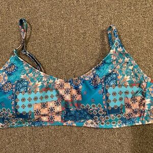 Wild Fable Vibrant Teal and Orange Bralette
